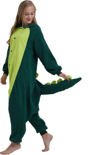 Vista 4 de SimZoo Adult Animal Onesie Pajamas, Men and Women's Animal Cosplay Costume Sleepwear, One-Piece Unisex Homewear