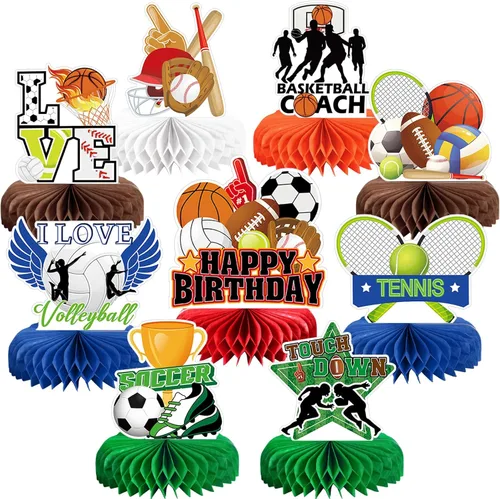 Vista 33 de 9 piezas de decoración de cumpleaños negro dorado 16 centros de mesa de panal para niños y niñas, centros de mesa de feliz cumpleaños 16 Oro negro 16