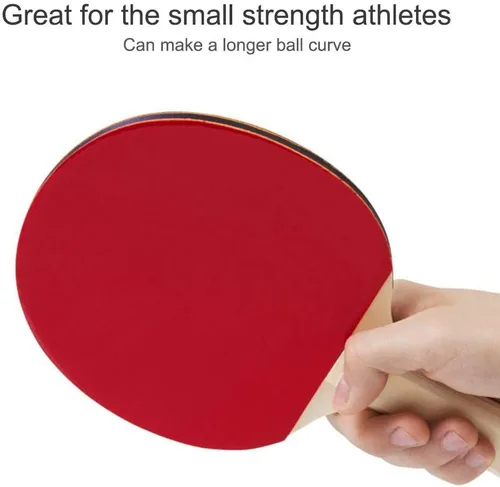 Vista 6 de Dilwe Goma, raqueta de tenis de mesa de goma deportiva accesorio de repuesto (rojo)