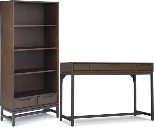 Vista 20 de SIMPLIHOME Escritorio de madera maciza Banting de 72 pulgadas de ancho en Distressed Grey