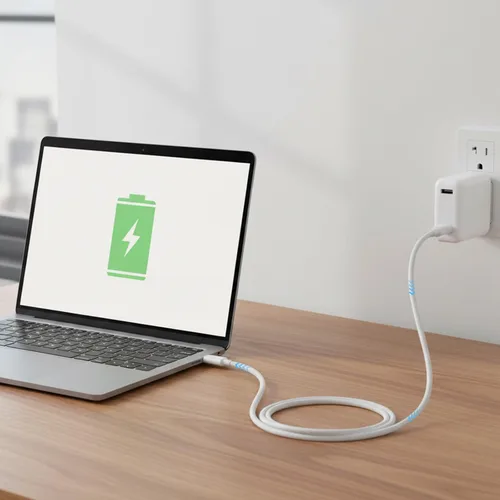 Vista 4 de Cable USB C a USB C de 60 W USB-C de carga rápida de 3 pies de nailon trenzado USBC a USBC cables de carga rápida USBTypeC cable de carga