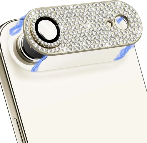 Vista 63 de Protector de lente de cámara para iPhone 13 & iPhone 13 Mini, brillante con diamantes de imitación 3D con purpurina, cubierta de cámara de vidrio