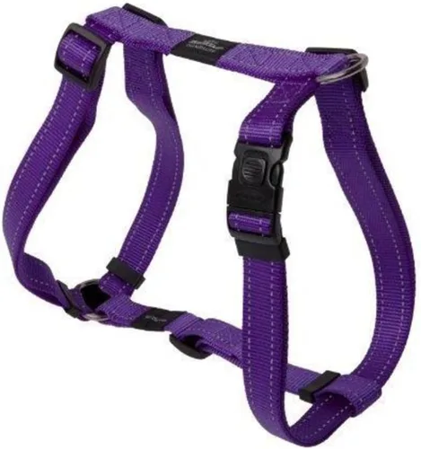 Vista 7 de Arnés reflectante ajustable en H para perros extragrandes; collar y correa a juego disponibles, amarillo