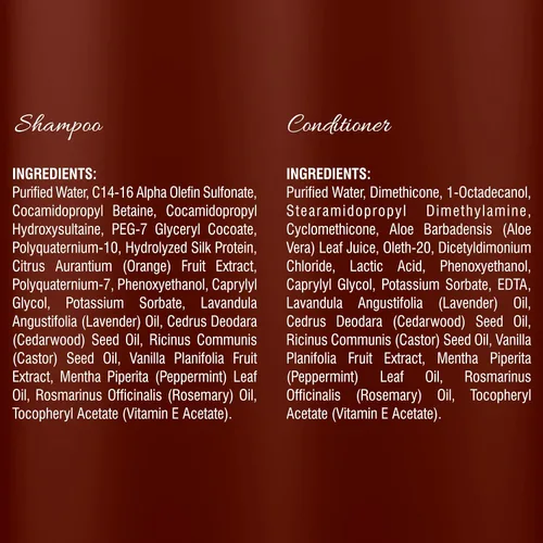 Vista 7 de Champú y acondicionador de aceite de ricino, sin sulfatos con aceite de menta, lavanda y romero, champú de aceite de ricino para el crecimiento