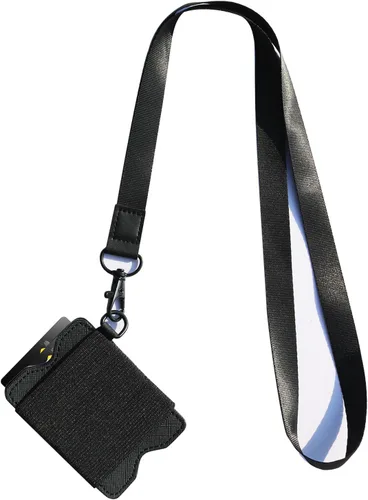 Vista 6 de Tarjetero minimalista para mujeres y hombres, Negro A, Minimalista