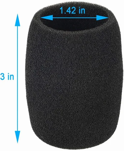 Vista 5 de YOUSHARES - Filtro Pop compatible con Shure BETA 87A - Fundas de espuma para micrófono BETA 87C, SM87A, SM86, SM85 como A85WS (2 unidades)