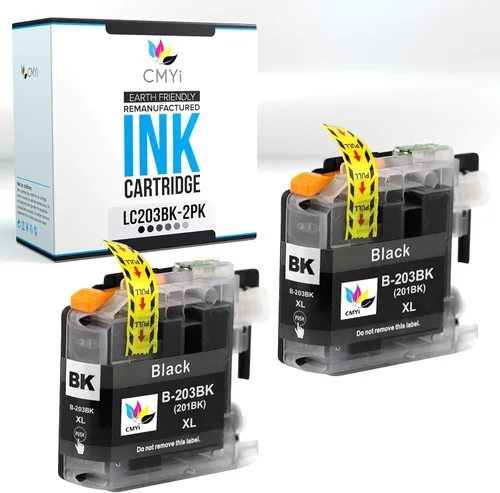 Vista 10 de LC203 - Cartucho de tinta de repuesto negro para Brother DCP-J4120DW, MFC-J4320DW, J4420DW, J460DW, J4620DW, J4625DW, J480DW, J485DW, J5320DW