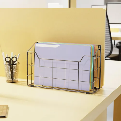 Vista 3 de Univivi Paquete de 3 organizadores de archivos de pared para colgar de 14