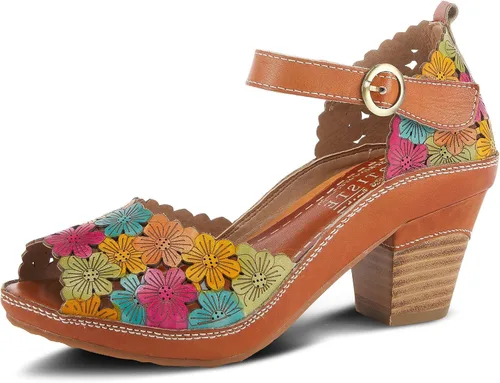 Vista 8 de Spring Step L'Artiste Zapato Avnia con correa al tobillo para mujer Negro Multi