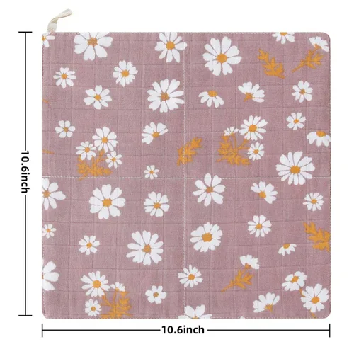 Vista 4 de LifeTree Toallas de muselina para bebé, paquete de 6 paños de lavado unisex para niños y niñas, 70% viscosa de bambú y 30% algodón, toallas de baño