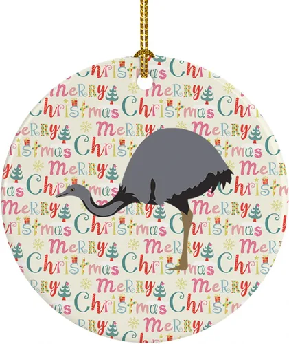 Vista 76 de Caroline's Treasures Adorno de cerámica de avestruz común para árbol de Navidad, decoración colgante para el hogar, Navidad, vacaciones, fiesta