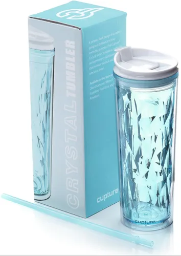 Vista 12 de Vaso para batido de cristal con cierre y bloqueo para bebidas frías y calientes Cupture, de 22 oz, Negro diamond