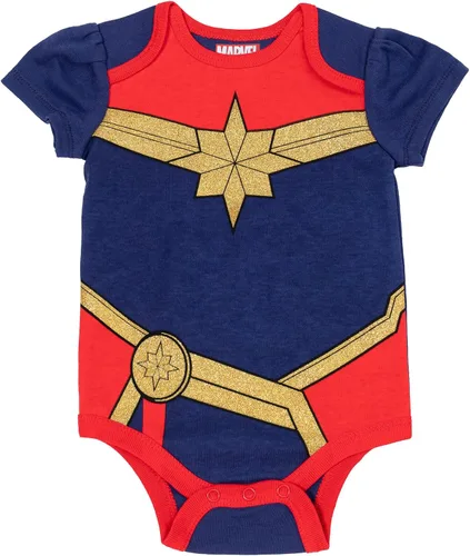 Vista 5 de Marvel Vengadores Capitán Marvel Capitán América Spiderman - Body de manga corta y diadema para bebés recién nacidos a bebés