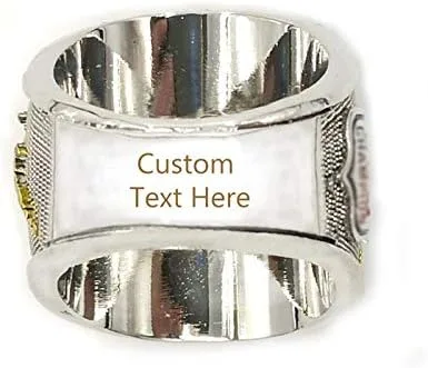 Vista 2 de Customized 2024 Fantasy Football League Championship Trophy Rings Prize