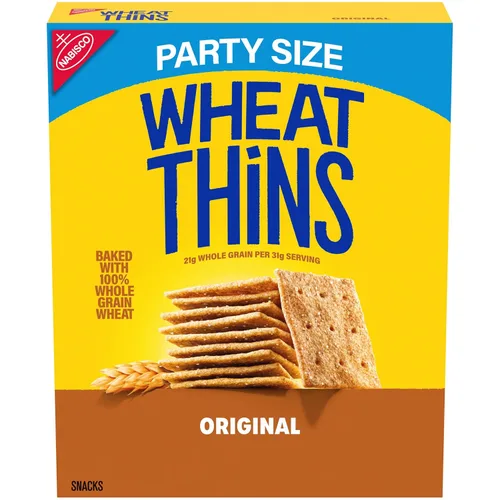 Vista 31 de Wheat Thins Galletas con un toque de sal, bajas en sodio, galletas integrales de trigo, paquetes a granel, 6 cajas de 8.5 onzas cada una Galletas