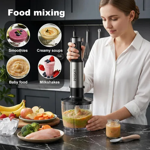 Vista 6 de Immersion Blender Handheld 1200W, 20-speeds Immersion Hand Blenders, Hand Mixer with Mining Beaker,Chopper,Whisk, Frother and Stick Blender Suitable