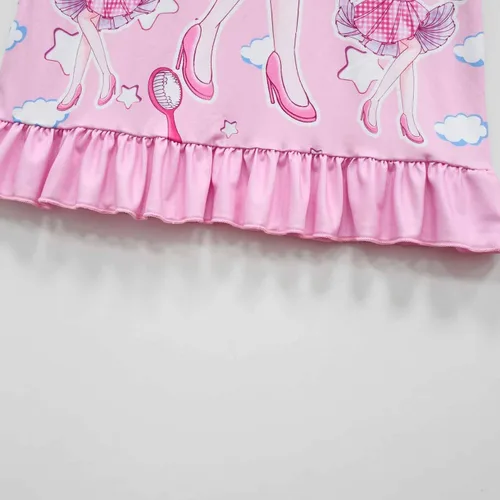 Vista 6 de Disfraz de Bar-Bie para niñas, vestido casual para niñas