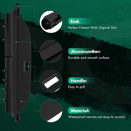 Vista 108 de SCITOO Funda de Carga 2011-2015 Compatible con Smart Fortwo 2008-2015 Compatible con Smart Fortwo 1.0L Funda Trasera Retráctil Mejorada con Aluminio