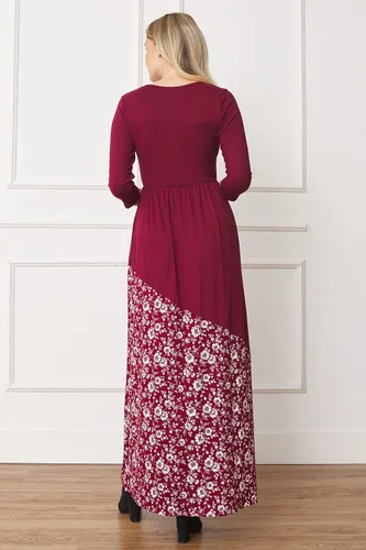 Vista 6 de Eloges - Vestido largo a rayas para mujer con mangas