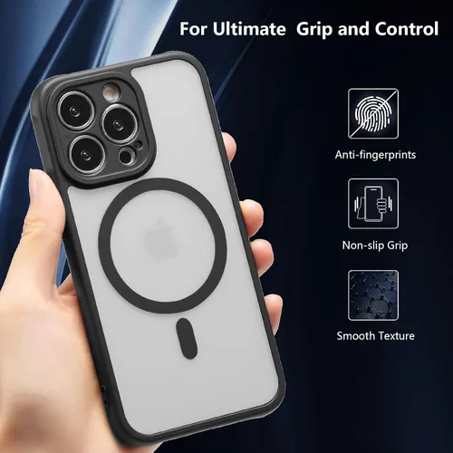 Vista 11 de RALEAVO Funda mate compatible con iPhone 12, delgada, translúcida, esmerilada, parte trasera de policarbonato, protección militar contra caídas
