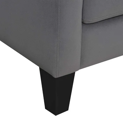 Vista 3 de AC Pacific Ally - Sillón de poliéster Mid-Century color gris