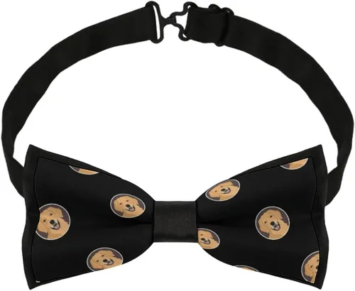 Vista 7 de Golden Dog Retriever - Pajarita ajustable preatada para uso formal, esmoquin, boda