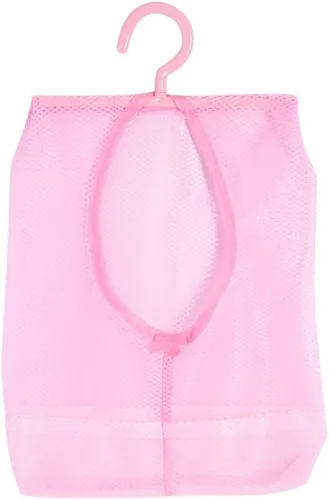 Vista 8 de LiebeWH Bolsa de almacenamiento de malla colgante para lavandería, bolsa de ropa sucia con gancho para colgar para pared, armario, caravana, baño