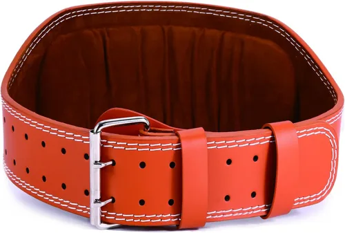Vista 10 de Genuine Leather Weight Lifting Belt for Men Double Prong Power Belt Heavy Duty - Strong, Stabilizing Back Support for Deadlifts, Squats Powerlifting