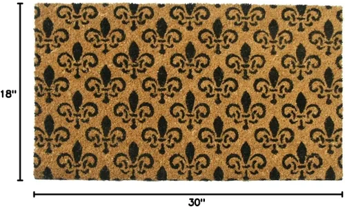 Vista 2 de Rubber-Cal St. Germaine Fleur de Lis - Tapete para puerta, 18 x 30 pulgadas