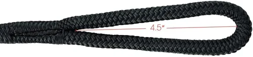 Vista 3 de Extreme Max 3006.2168 BoatTector Premium Línea de Guardabarros de Nailon de Doble Trenza Paquete de Valor de 2 - 3/8" x 6', Negro