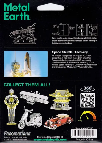 Vista 7 de Fascinations Metal Earth Space Shuttle Discovery - Kit de modelo de metal 3D