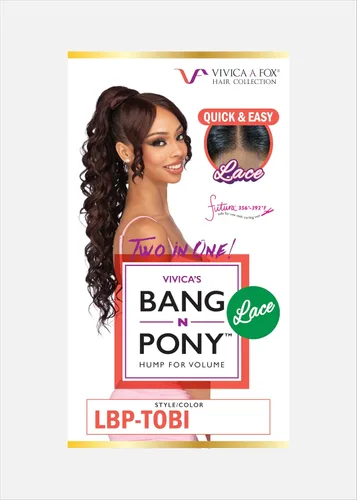 Vista 4 de Vivica A. Fox LBP-TOBI, Bang & Pony, encaje rápido y fácil, color 2, marrón oscuro