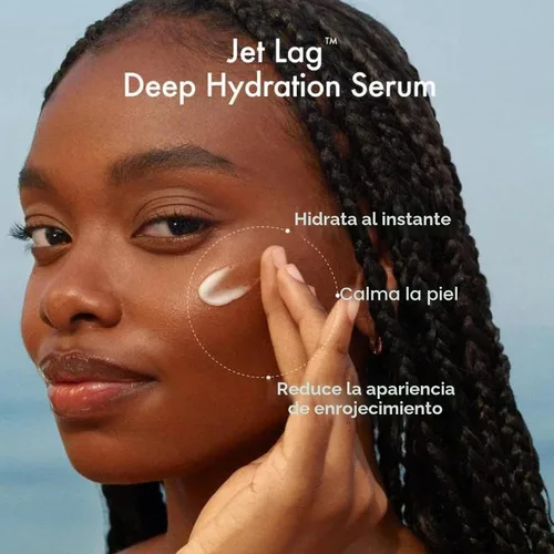 Vista 3 de Summer Fridays Jet Lag - Suero de hidratación profunda, suero facial hidratante para piel seca con glicerina y escualano, ayuda a calmar la piel