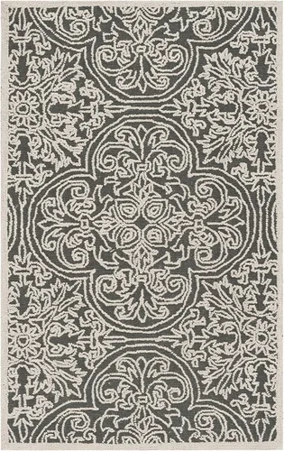 Vista 12 de SAFAVIEH Trace Collection - Alfombra decorativa de 2 x 3 pies, color marfil, lana hecha a mano, ideal para zonas de alto tráfico en entrada, sala