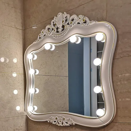 Vista 2 de Luces de tocador de maquillaje para espejo, luces LED estilo Hollywood con 14 bombillas regulables