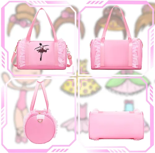 Vista 2 de Lindo Ballet Dance Bag Princess Mochila Rosa Bolso de hombro Niñas