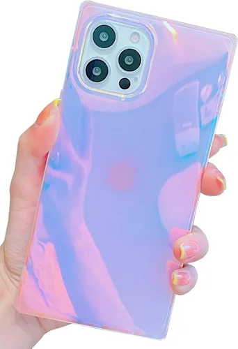 Vista 26 de Elegante Funda con Concha de Madre Perla para Niña Compatible con iPhone 14 de 6.1 Pulgadas, Funda Rectángulo con Borde, Elegante y delgada