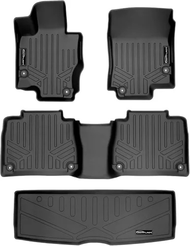 Vista 13 de SMARTLINER Juego de tapetes de piso de ajuste personalizado de 2 filas compatibles con Mercedes-Benz AMG GLE 53 2021-2025