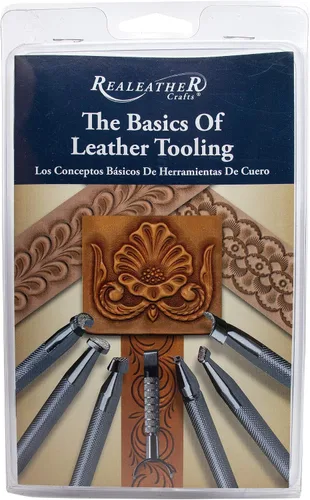 Vista 4 de Realeather Crafts - Juego de herramientas básicas con cuchillo