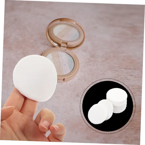 Vista 9 de Kit de maquillaje de 10 piezas de esponja seca, esponja seca, decoración de uñas para arte de uñas, almohadilla de polvo facial, algodón puro blanco