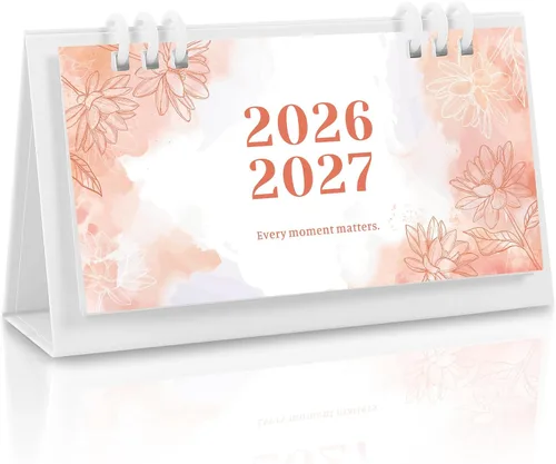 Vista 11 de Calendario de Escritorio Pequeño 2025-2026, Mini Calendario de Escritorio de Flores (Desde Junio 2025 hasta Diciembre 2026) Calendario de Escritorio