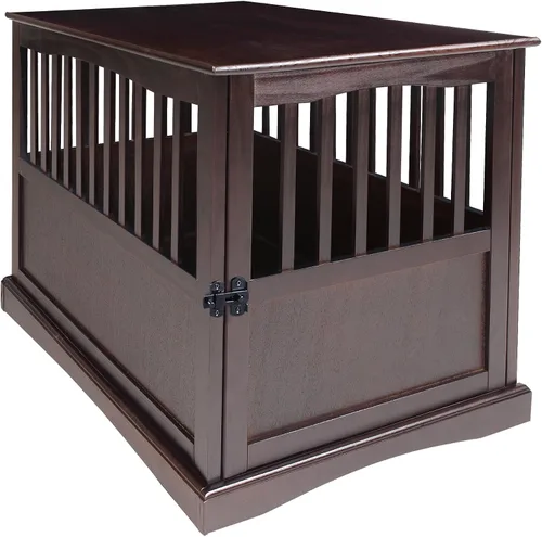Vista 16 de Casual Home Mueble de madera para perros de interior, jaula para perros, mesa auxiliar, mesa de noche, cuna para perros con cierre de seguridad