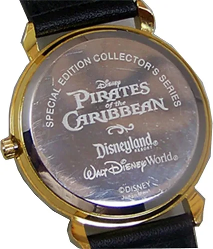 Vista 4 de Disney Reloj Piratas del Caribe Walt Pirates Collectors Reloj de pulsera, Oro
