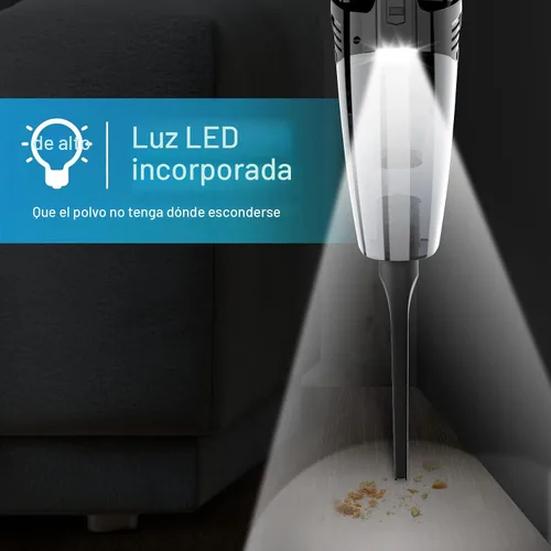 Vista 5 de Blestan Aspiradora de mano portátil inalámbrica con luz LED, succión de alta potencia, 3 en 1, aspiradora de mano ligera y recargable, aspiradora