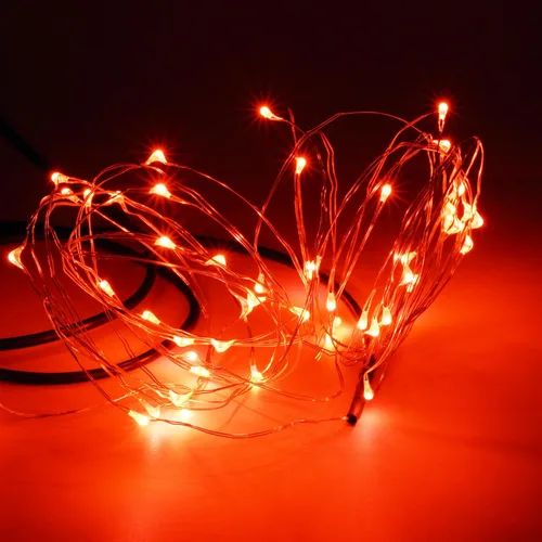 Vista 10 de Karlling guirnalda de luces LED, enchufado de USB, focos LED de alambre plateado, impermeable cadena de luces estrelladas para dormitorio, patio