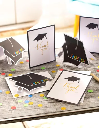 Vista 6 de American Greetings Tarjetas de agradecimiento de graduación con sobres, en blanco (50 unidades)