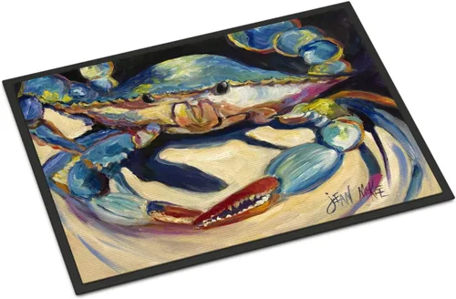 Vista 223 de Caroline's Treasures JMK1017JMAT - Tapete de caza de rana garza azul, 24 x 36 pulgadas, tapete para puerta delantera, interior y exterior
