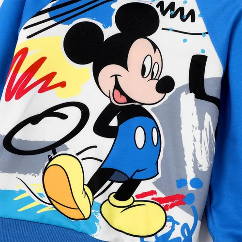 Vista 4 de Disney Mickey and Friends Outfits 2pcs Toddler Girl & Boy Long Sleeve Hoodie and Pants Set, 2-6 Years