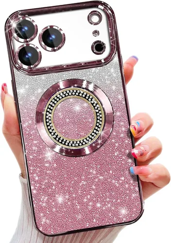 Vista 96 de Misscase Funda magnética con purpurina para iPhone 11 compatible con MagSafe, protección completa, delgada, a prueba de golpes, antiarañazos