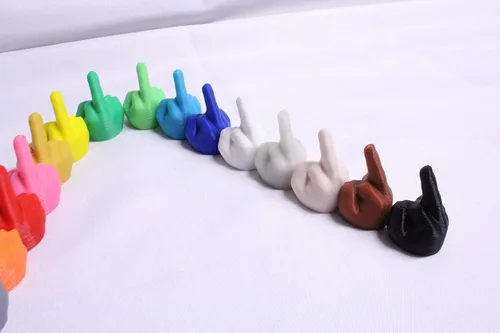 Vista 3 de 5 tapas de válvula de dedo medio, 16 colores, fabricadas en Estados Unidos